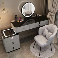 Ensemble miroir mural, lavabo et armoire lumineuse pour salle de bain, mobilier de chambre intelligent, moderne, simple, style princesse, coiffeuse intelligente