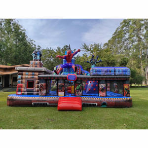 Nouveau château gonflable sur le thème de l'araignée avec piscine à balles, combo de terrain de jeu pour héros pour enfants, terrain de jeu gonflable pour héros - Product Image 1