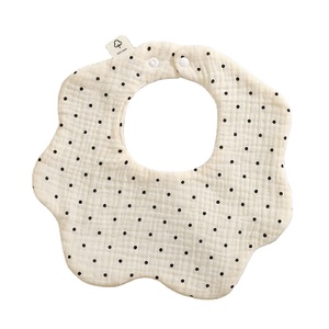 Khăn Nước Bọt Thấm Nước 6 Lớp 100% Cotton Tùy Chỉnh Yếm Trẻ Em Điều Chỉnh Được Yếm Em Bé Vải Muslin Mềm Mại - Product Image 1