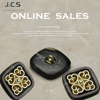 Boutons de vêtements de luxe de style chinois en alliage de zinc écologique plaqué bicolore pour vestes et manteaux