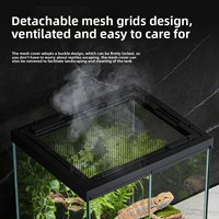 Terrarium professionnel en verre pour reptiles 20*20*20/30cm – Habitat complet avec aménagement paysager pour dragons barbus, tortues, geckos et serpents