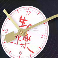 Mouvement d'horloge à quartz style tourne-disque vinyle en gros avec aiguilles dorées pour réparation d'horloge murale DIY, kit personnalisé OEM ODM