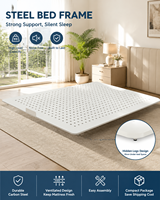 Lit suspendu au design industriel moderne, cadre métallique, gain de place, support de matelas durable pour chambre à coucher, appartement, hôtel, école