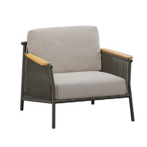 Conjunto de Muebles de Jardín de Mimbre para Exteriores, con Estructura de Aluminio, Resistente a la Intemperie, Combinación de Sofá en Forma de L para Balcón, Patio y Jardín - Product Image 2