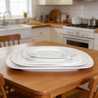 Assiettes en mélamine pour hôtel, assiettes en mélamine céramique en gros