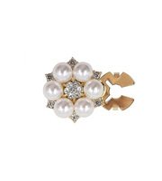 Boutons de manchette en métal plaqué écologique Shengzuan de luxe avec perles et strass pour robe femme, vente en gros, Zhejiang