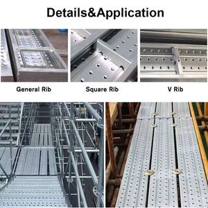 <span class=keywords><strong>Planche</strong></span> d'échafaudage double certifiée en acier Q235 galvanisé avec garantie <span class=keywords><strong>de</strong></span> 3 ans et option crochet pour les chantiers <span class=keywords><strong>de</strong></span> construction - Product Image 3