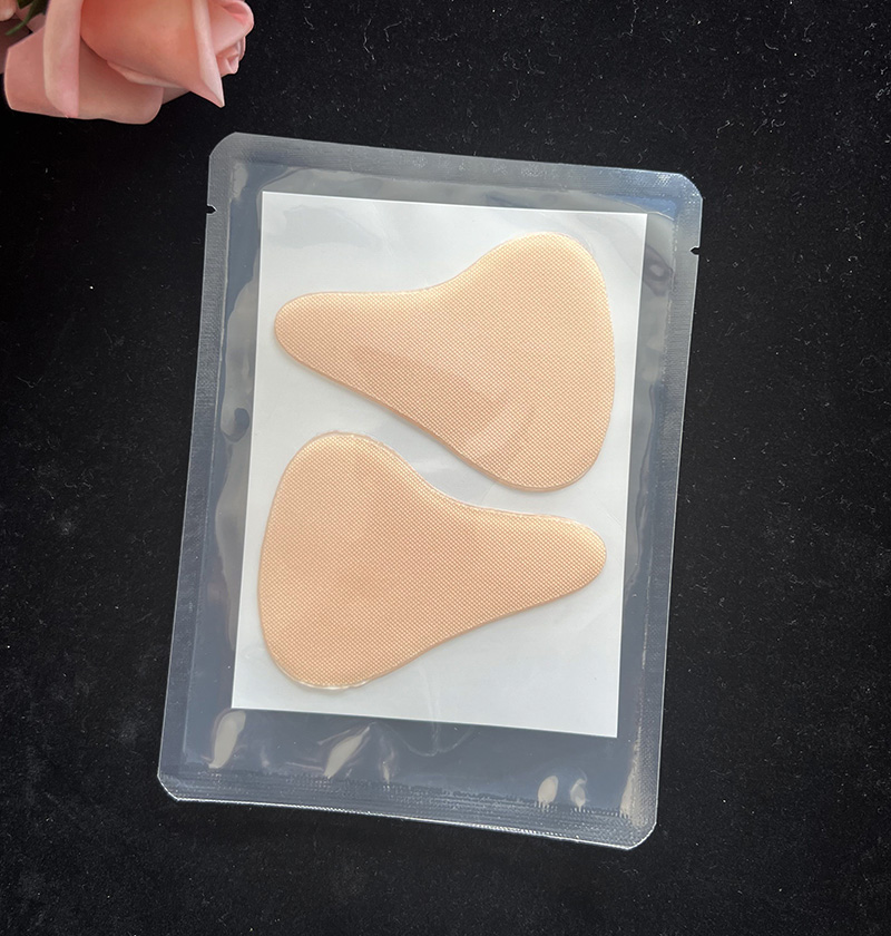Apricot-colored fabric + pearlescent film