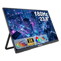 InnoView 23,8 Zoll Metall Tragbarer IPS Monitor 2K QHD 2560X1440 180Hz Mit Type C HDMI für Alle Geräte
