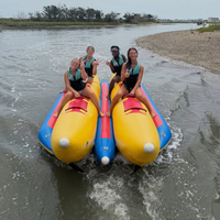 Bateau banane gonflable géant en PVC de qualité commerciale pour le plaisir aquatique estival