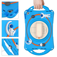 Coque arrière en Silicone antichoc et design astronaute pour iPad 7e génération 10.2 pouces 2021 avec bandoulière