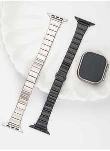 Correa de reloj Upro Luxury Slim con hebilla de mariposa de una sola pieza, 38mm 42mm, correas de repuesto de metal ajustables para Apple Watch - Product Image 6