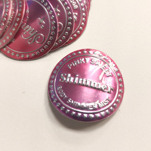 Etichette Adesive Rotonde Rosa Metallizzato con Bordo a Stella e Testo in Rilievo <span class=keywords><strong>per</strong></span> Bottiglie di Profumo con Etichetta Privata - Product Image 3
