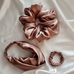 Großhandel benutzer definierte 100% Mulberry Seide elastischen Stirnband Geschenk box Damen Designer Seide Stirnbänder