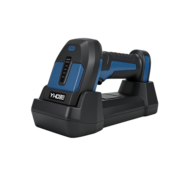 Two Year Warranty 2D Industrial Barcode Scanner 3200mAh Battery Handheld Barcode Reader with Base