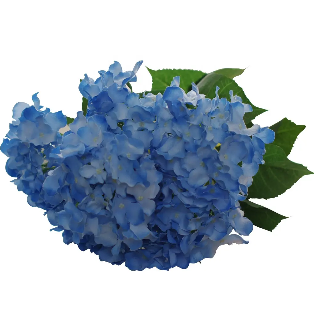 Haupt dekoration Kunstseide Babyblau 7 Köpfe Hortensie Blumen sträuße Lieferant