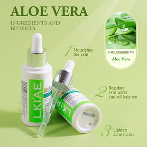 Sérum Éclat Bio à l'Aloé Vera et à l'Acide Hyaluronique, Éclaircissant et Blanchissant, Pour le <span class=keywords><strong>Visage</strong></span>, <span class=keywords><strong>Anti</strong></span>-Acné, Apaisant les Boutons et Réducteur de Taches - Product Image 2