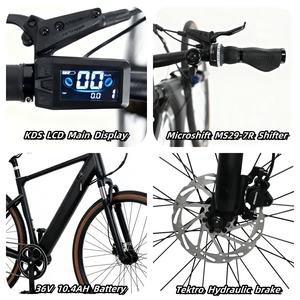 Vélo électrique YANGOR avec cadre en aluminium, frein hydraulique, moteur de moyeu arrière 36V 250W, pour route, montagne, pneus larges, et vélo <span class=keywords><strong>cargo</strong></span> électrique - Product Image 3