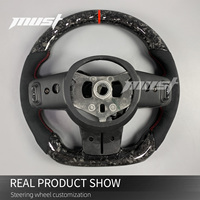 Volant personnalisé en fibre de carbone forgée noire pour Jeep Wrangler JK Rubicon 4x4 Sport Grand Cherokee SRT8 2011-2016 - Amélioration