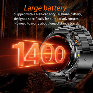 Nuovo <span class=keywords><strong>Smartwatch</strong></span> AK118 1400mAh Orologio Sportivo da Uomo IP68 Impermeabile Torcia LED Monitoraggio Sonno Frequenza Cardiaca Ossigeno nel Sangue Chiamate BT - Product Image 4