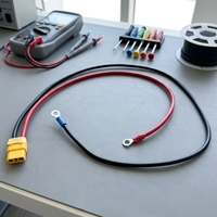 Câble d'alimentation avec connecteur XT60 et borne annulaire, faisceau d'extension de batterie en silicone pour drone, vélo électrique, pack d'énergie