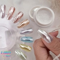 Poudre à ongles Pearl White Moonlight Poudre de chrome brillante super lisse avec pigments pour cuir Pigment inorganique