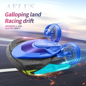 4DRC S10 Bateau RC en mousse haute vitesse, 2 en 1 (terrestre et aquatique), télécommandé 4 canaux, jouet hovercraft acrobatique avec démonstration à une touche - Product Image 6