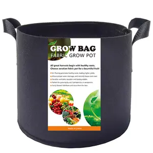 Maceta de cultivo personalizada para jardín, maceta de fieltro de tela para cultivo de plantas, bolsa de 1 - 1000 galones