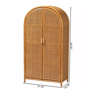 ตู้เก็บของห้องนอนทำจากหวายทรงโค้งที่ทันสมัยทำด้วยมือออกแบบมาให้ใช้งานได้นานสำหรับเฟอร์นิเจอร์ในบ้าน - Product Image 6