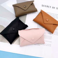 Porte-monnaie en cuir PU de style enveloppe, mini pochette à monnaie avec bouton pression, petit sac suspendu multi-usages pour les voyages quotidiens