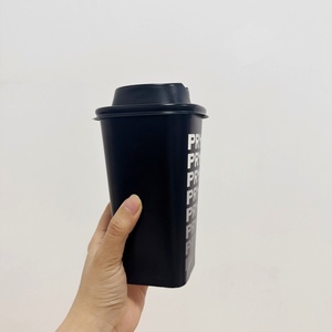 Custom <b>Disposable</b> Square Paper <b>Cup</b> for Coffee Shops and Serving Mineral Water Energy Drinks with Lid - Product Image 2