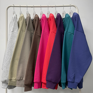 OEM Women's Casual Long <b>Crop</b> <b>Top</b> Pullover Hoodie Crew Neck 50% Cotton 50% Polyester Breathable Eco-Friendly Spring Custom - Product Image 6