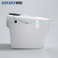 Nouvel Arrivage WC intelligent monobloc en céramique allongé moderne à poser au sol S-Trap Économe en eau Télécommandé Chauffant