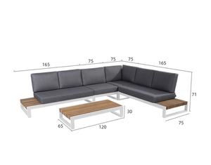 Ensemble de canapés d'extérieur, mobilier de jardin, résistant à l'eau et au soleil, <span class=keywords><strong>en</strong></span> aluminium, contemporain, écologique, pour hôtel, combinaison pour cour - Product Image 6