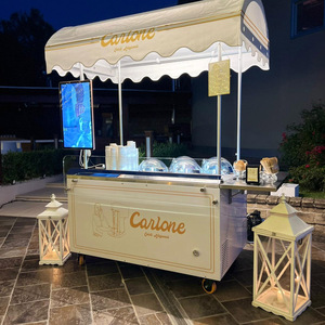 Miles Galaxy Pro V4 Congeladores de batido exhibibles Carrito de comida móvil Helado Gelato Pozzetti Outdoor 4 Tub NSF Certificado CE - Product Image 2