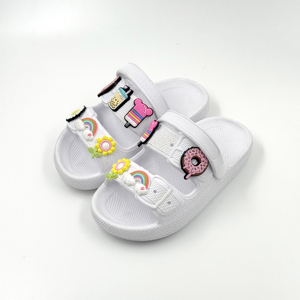 Sandales plates pour bébés et jeunes enfants, garçons et filles, en EVA, taille standard, couleur blanche, vente en gros - Product Image 1
