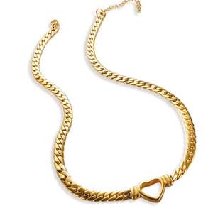 Collier en acier inoxydable or 18K véritable Hih Collier à breloques en forme de cœur pour sport incroyable - Product Image 1