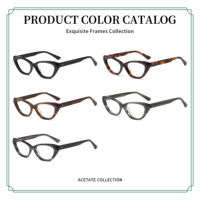 En stock, montures optiques en acétate unisexes, style œil de chat, plusieurs couleurs, lunettes de mode
