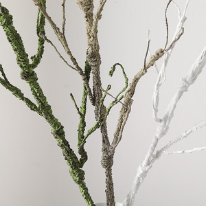 Ramo Artificiale LUYI in Stile Cinese Moderno, Salice Argentato in Seta e Rattan, Decorazione per Matrimoni e Casa, per Interni/Esterni, Fiore Artistico Durevole - Product Image 2
