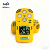 Alat Uji Gas Portabel Isi Ulang 3 Gas Alarm Empat Tingkat Layar TFT IP65 Anti Selip Pencatat Data untuk Pekerjaan Terowongan