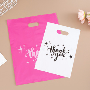 wholesale thank you plastic bags with custom logo print for <b>small</b> business gift <b>shops</b> - Product Image 1