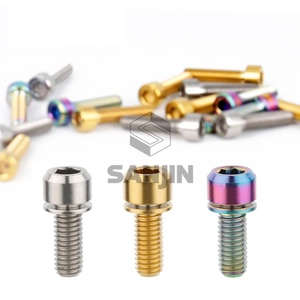 OEM Raw <strong>Titanium</strong> Socket Head Bolts Custom M5 Zinc Plated Plain with Washer for Mountain Bike Road Bike Fixed Handlebar <strong>Stem</strong> - Product Image 5