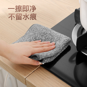 Japanese Style Bamboo Charcoal Dishcloth Thickened Water Absorbent Oil Resistant Kitchen Cleaning Cloth Rectangle Solid Color - Product Image 3