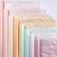 Papel de pera nacarado plisado grueso coreano para papel de regalo de flores papel de regalo de pastel forrado impermeable brillante