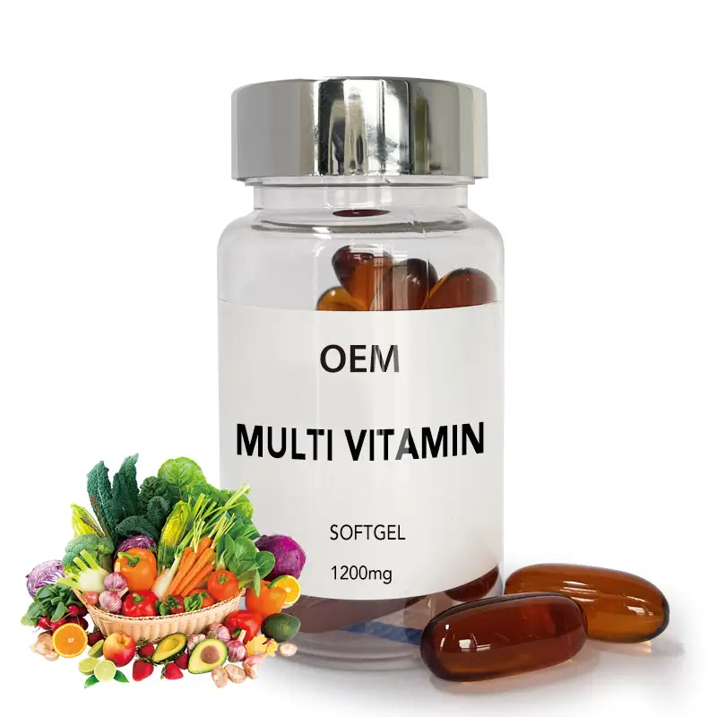 OEM Private Label Suplemento Diário Anti-envelhecimento e Anti-oxidação Skincare Vitaminas Multivitamin softgel Cápsula com gelatina
