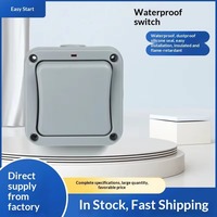 Boîtier de protection électrique extérieur IP65 étanche en PC avec interrupteur double commande 220V et voyant lumineux miniature à bouton-poussoir