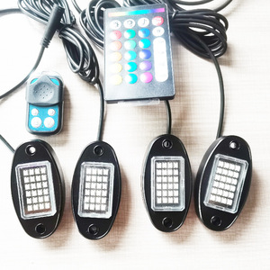 ไฟใต้ท้องรถ RGB LED เปลี่ยนสีได้เต็มรูปแบบ พร้อมรีโมทคอนโทรล สำหรับรถออฟโรด ชุด 4 ชิ้น ใช้ได้กับรถทั่วไป - Product Image 3