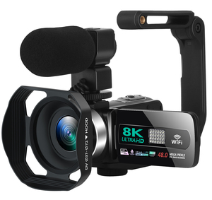 Videocamera Digitale 8K con Schermo Touch HD da 3.0 Pollici, 48MP, Supporto Microfono <span class=keywords><strong>Esterno</strong></span> e Funzione <span class=keywords><strong>WIFI</strong></span> - Product Image 3