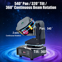 Projecteur à tête mobile 200W à 4 têtes, 16x10W RGBW 4-en-1, faisceau laser, stroboscope, turbine à vent rotative, DMX512, activé par le son, balayage 540/320