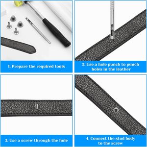 Pcs Round Studs Metal <b>Purse</b> Feet Nailhead Metal Cone Screw Back Rivets Flat Head Stud For <b>Purse</b> Handbag Spike Flat Buckle Button - Product Image 4